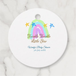 Etiquetas Para Recuerdos Retro arco iris twinkle pequeño estrellas bebé sh