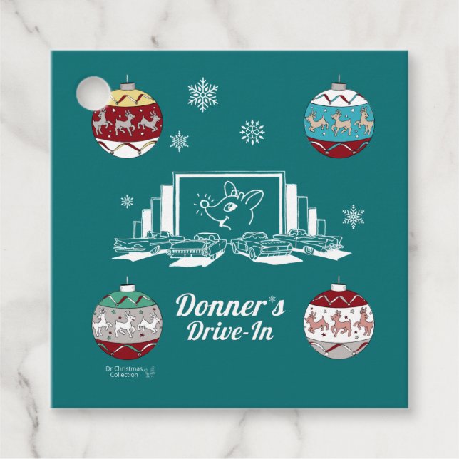 Etiquetas Para Recuerdos Retro Baby Reindeer (Anverso)