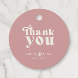 Etiquetas Para Recuerdos Retro Dusty Rosa