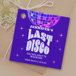 Etiquetas Para Recuerdos Retro Groovy Last Disco Bachelorette Weekend Fiest