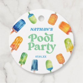 Etiquetas Para Recuerdos Retro Popsicle Birthday Pool Fiesta
