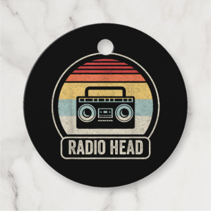 Etiquetas Para Recuerdos Retro Vintage Radio Head