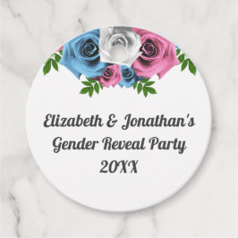 Etiquetas Para Recuerdos Revelación de género de Rose Bouquet