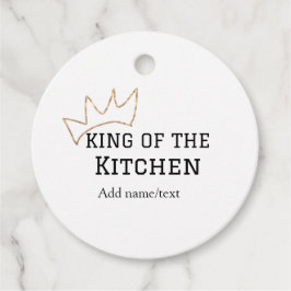 Etiquetas Para Recuerdos Rey de la cocina cocinero añadir nombre corona ha