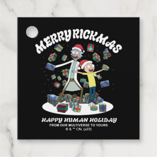 Etiquetas Para Recuerdos Rick y Morty Merry Rickmas Presents