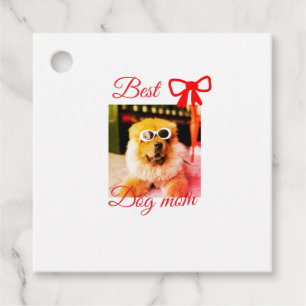 Etiquetas Para Recuerdos Rincón rojo mejor perro mamá papá foto perro/masco
