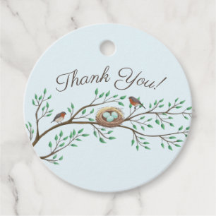 Etiquetas Para Recuerdos Robin Birds Nest Eggs Spring Baby Shower