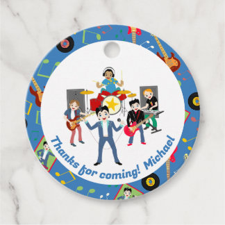 Etiquetas Para Recuerdos Rock Star Boys Band Birthday Party
