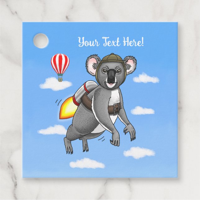 Etiquetas Para Recuerdos Rocket Koala (Anverso)