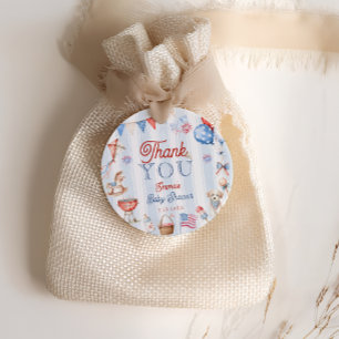 Etiquetas Para Recuerdos Rojo Blanco y a Punto Baby Shower Gracias