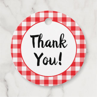 Etiquetas Para Recuerdos Rojo y Blanco Cuadro de Agradecimiento