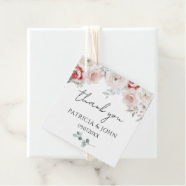 Etiquetas Para Recuerdos Romántica Rosa Elegante Floral Boda Agradecimiento