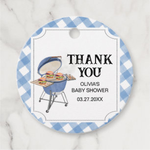 Etiquetas Para Recuerdos Ronda Baby Shower de Blue Burger BBQ