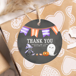 Etiquetas Para Recuerdos Ronda Baby Shower de Halloween Little Boo Ghost