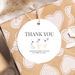Etiquetas Para Recuerdos Ronda de Baby Shower de Silly Goose