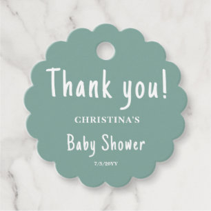 Etiquetas Para Recuerdos Ronda de Baby Shower verde