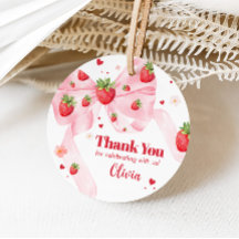 Ronda de fiesta de cumpleaños de fresa Coquette