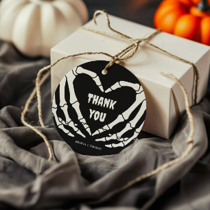 Etiquetas Para Recuerdos Ronda gótica de Baby Shower de Halloween