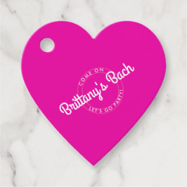 Etiquetas Para Recuerdos Rosa Caliente Retro Muñeca ¡Vamos a la Fiesta!