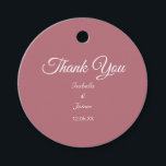 Etiquetas Para Recuerdos Rosa Gold Gracias<br><div class="desc">Rosa de oro Gracias Favor Tag. Todos los textos listos para ser personalizados!</div>