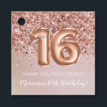 Etiquetas Para Recuerdos Rosa Gold Sweet 16th Birthday Party<br><div class="desc">Rosa de oro dulce 16º cumpleaños con etiquetas a favor de la fiesta para decorar las mesas de la fiesta de cumpleaños.</div>