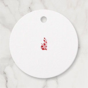 Etiquetas Para Recuerdos Rosa Madder, diseño floral de Thunderbird