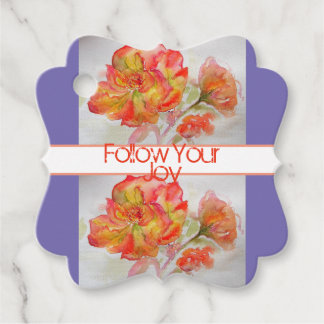 Etiquetas Para Recuerdos Rosa Naranja Floral Watercolor Siga A Su Gif Alegr