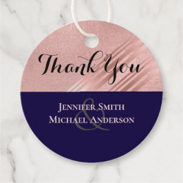 Etiquetas Para Recuerdos Rosa Purpurina azul de la Marina de Oro Relieve me