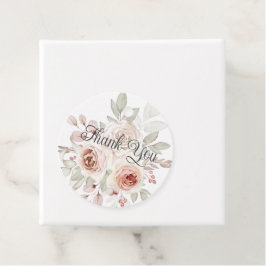ETIQUETAS PARA RECUERDOS ROSA ROMÁNTICO BODA GRACIAS