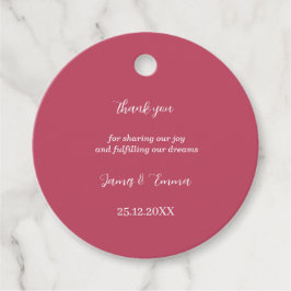 Etiquetas Para Recuerdos Rosa simple Boda personalizado