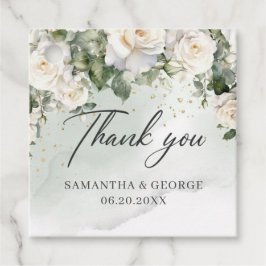 Etiquetas Para Recuerdos Rosas blancas bohemias y vegetación eucaliptus