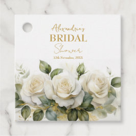 Etiquetas Para Recuerdos Rosas blancas personalizadas para despedida de sol