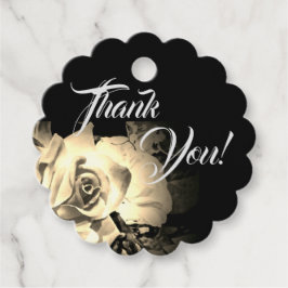 Etiquetas Para Recuerdos Rosas elegantes monogramados