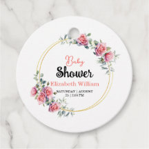 Rosas en acuarela y ducha de bebé con eucalipto