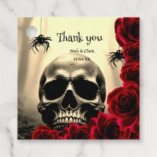 Etiquetas Para Recuerdos Rosas negras góticas negras calavera Halloween