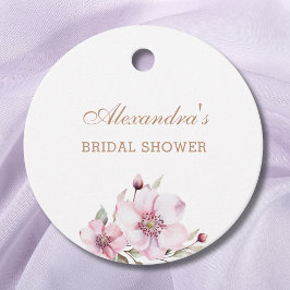 Etiquetas Para Recuerdos Rosas Polvorientas Rosadas Femeninas Agradecimient