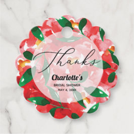 Etiquetas Para Recuerdos Rosas Rojas Gracias Escalonado