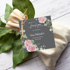 Etiquetas Para Recuerdos Rosas Rosadas Modernas Guión Graduación