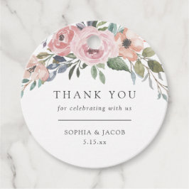 Etiquetas Para Recuerdos Rosas subsutiles de acuarela | Boda floral