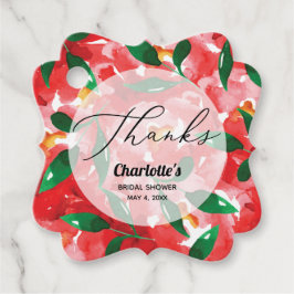 Etiquetas Para Recuerdos Roses Rojos Gracias Fancy