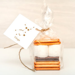 Etiquetas Para Recuerdos Rótulo Zodiaco moderno Virgo de Oro | Tierra de el