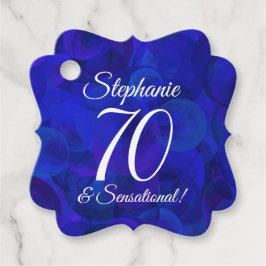 Etiquetas Para Recuerdos Royal Blue 70 y la fiesta sensacional de cumpleaño