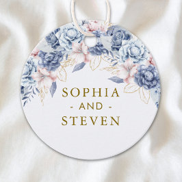 Etiquetas Para Recuerdos Royal Blue & Gold Wedding 