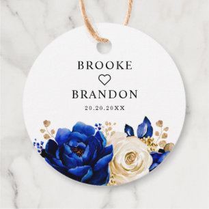 Etiquetas Para Recuerdos Royal Blue Yellow Gold Boda