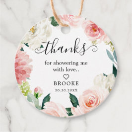 Etiquetas Para Recuerdos Rubor Pink Botanical Bridal Shower