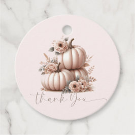 Etiquetas Para Recuerdos Rubor Pink Fall Pumpkin gracias