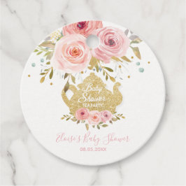 Etiquetas Para Recuerdos Rubor Pink Floral Tea Fiesta Baby Shower Gracias