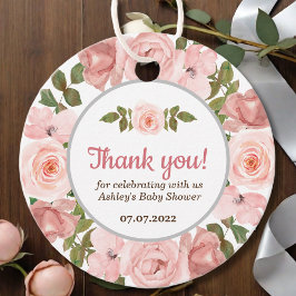 Etiquetas Para Recuerdos Rubor Rosa Watercolor Floral Baby Shower