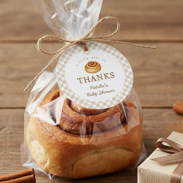 Etiquetas Para Recuerdos Rustic Cinnamon Bun In The Oven Baby Shower 