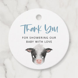 Etiquetas Para Recuerdos Rustic Cow Boy Baby Shower